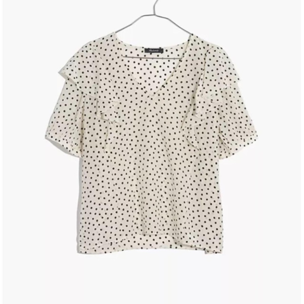 Madewell Dot Ruffle Blouse